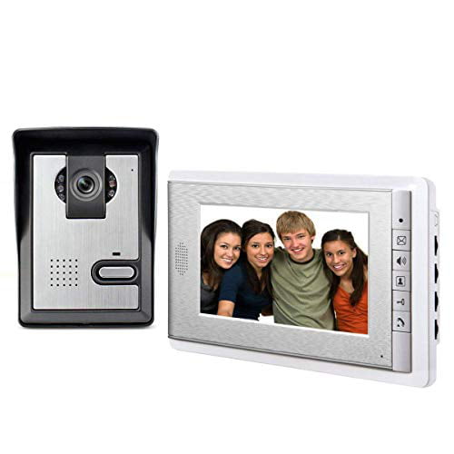 7" TFT LCD Monitor Wired Color Video Door Phone Doorbell Home Intercom System